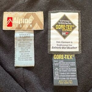 Alpine Pants Gore-Tex Ski ⛷️ Snowboard 🏂 Snow Black Cargo Elastic Adj Waist EUC